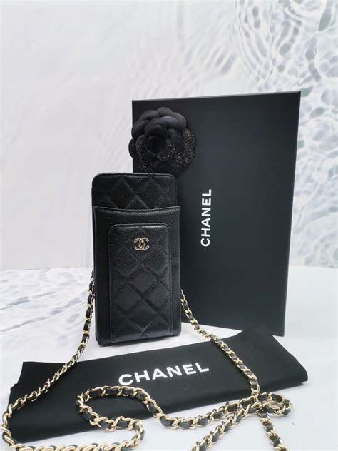 phone bag chanel|chanel phone case with chain.